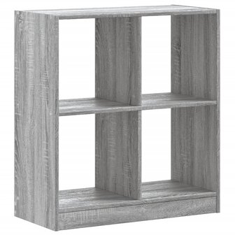 Boekenkast 68,5x32x75 cm bewerkt hout grijs sonoma eikenkleurig 6