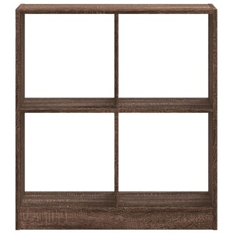 Boekenkast 68,5x32x75 cm bewerkt hout bruin eikenkleurig 4