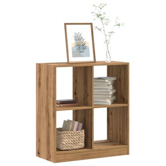 Boekenkast 68,5x32x75 cm bewerkt hout artisanaal eikenkleurig 1