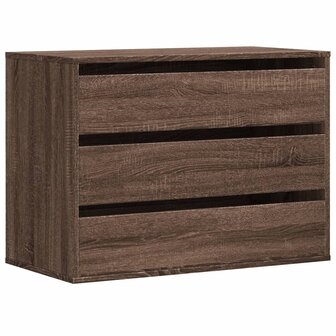 Ladekast 80x41x58 cm bewerkt hout bruin eikenkleurig 2