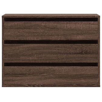 Ladekast 80x41x58 cm bewerkt hout bruin eikenkleurig 4