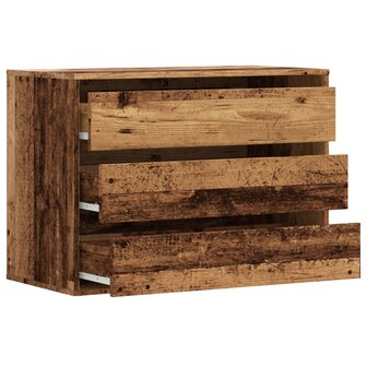 Ladekast 80x41x58 cm bewerkt hout oud houtkleurig 5