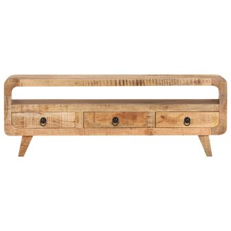 Tv-meubel 117x30x41 cm massief ruw mangohout 3