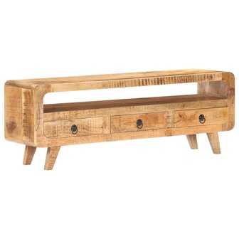 Tv-meubel 117x30x41 cm massief ruw mangohout 9