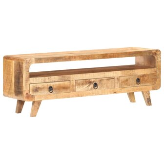 Tv-meubel 117x30x41 cm massief ruw mangohout 11