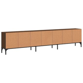 Tv-meubel met lade 200x25x44 cm bewerkt hout bruin eikenkleur 8