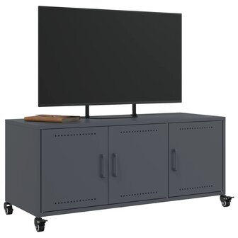 Tv-meubel 100,5x39x43,5 cm koudgewalst staal antracietkleurig 5