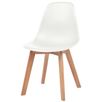 Eetkamerstoelen 2 st kunststof wit 2