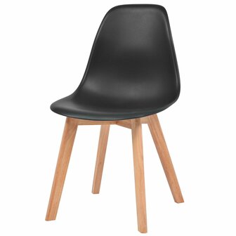 Eetkamerstoelen 6 st kunststof zwart 3