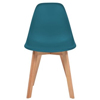 Eetkamerstoelen 2 st kunststof turquoise 2