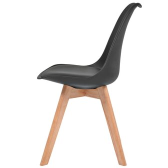 Eetkamerstoelen 4 st kunststof zwart 4