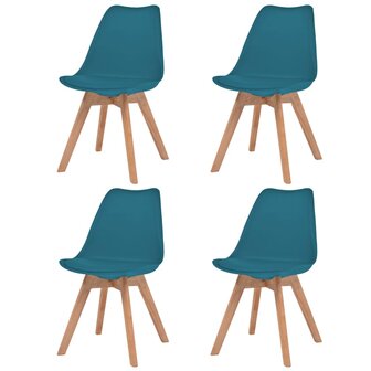 Eetkamerstoelen 4 st kunststof turquoise 1