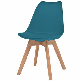 Eetkamerstoelen 4 st kunststof turquoise 2