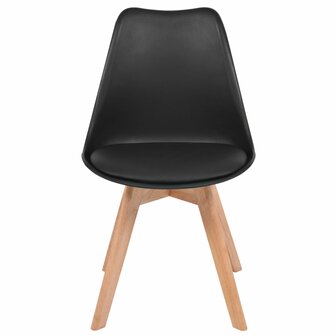 Eetkamerstoelen 6 st kunststof zwart 3