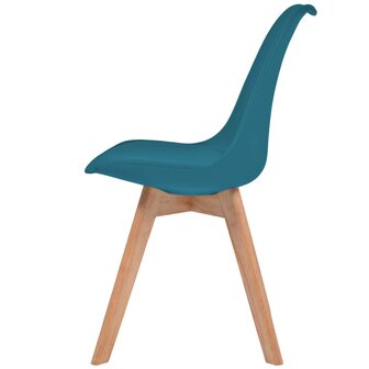 Eetkamerstoelen 6 st kunststof turquoise 4