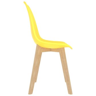 Eetkamerstoelen 4 st kunststof geel 4