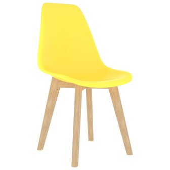 Eetkamerstoelen 6 st kunststof geel 2