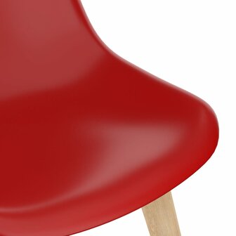 Eetkamerstoelen 2 st kunststof rood 6