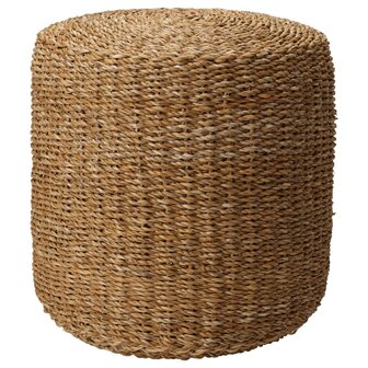 Home&amp;Styling Poef rond &Oslash;40x38 cm zeegras naturel 1