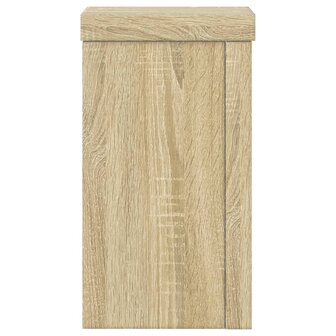 Plantenstandaards 2 st 10x10x18 cm bewerkt hout sonoma eiken 6