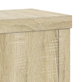 Plantenstandaards 2 st 10x10x18 cm bewerkt hout sonoma eiken 8