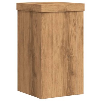 Plantenstandaards 2 st 10x10x18 cm hout artisanaal eiken 7