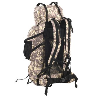 Wandelrugzak 60 L camouflage oxford stof camelbruin 3