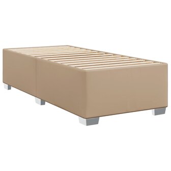 Boxspring met matras kunstleer cappuccinokleurig 80x200 cm 5