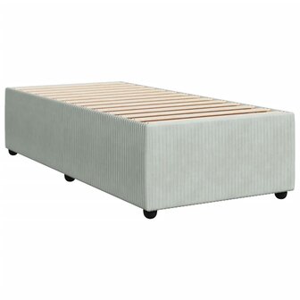 Boxspring met matras fluweel lichtgrijs 80x200 cm 5