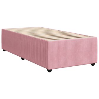 Boxspring met matras fluweel roze 80x200 cm 5