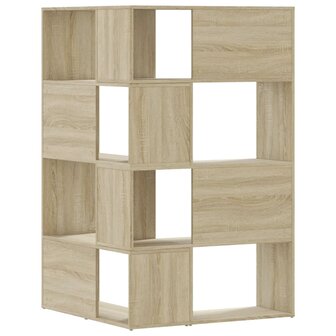 Boekenkast 4-laags hoek 85x85x140 cm bewerkt hout sonoma eiken 6