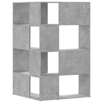 Boekenkast 4-laags hoek 85x85x140 cm bewerkt hout betongrijs 6