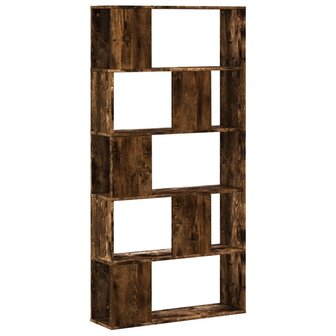 Boekenkast 5-laags 80,5x23,5x162,5 cm hout gerookt eikenkleurig 2