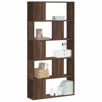 Boekenkast 5-laags 80,5x23,5x162,5 cm hout bruin eikenkleurig 1