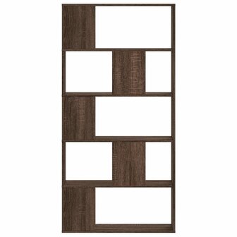 Boekenkast 5-laags 80,5x23,5x162,5 cm hout bruin eikenkleurig 3