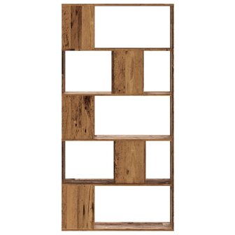 Boekenkast 5-laags 80,5x23,5x162,5 cm bewerkt hout oud hout 3