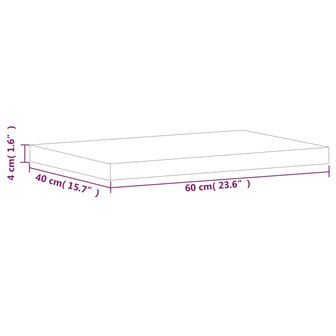 Snijplank 60x40x4 cm massief beukenhout 8