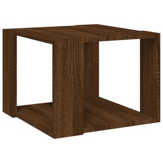 Salontafel 40x40x30 cm bewerkt hout bruin eikenkleur 2