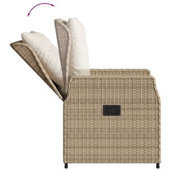 Tuinstoelen 2 st verstelbaar poly rattan beige 8