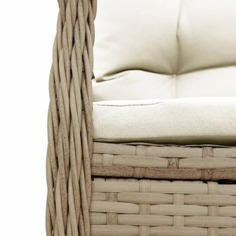 Tuinstoelen 2 st verstelbaar poly rattan beige 9