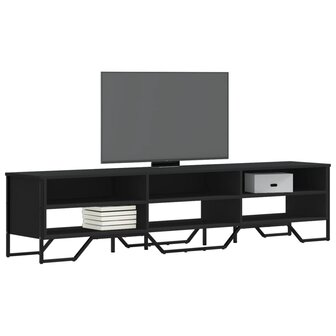 Tv-meubel 180x34x41 cm bewerkt hout zwart 1