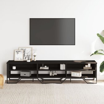 Tv-meubel 180x34x41 cm bewerkt hout zwart 3