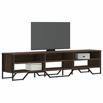 Tv-meubel 180x34x41 cm bewerkt hout bruin eikenkleurig 1