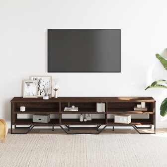 Tv-meubel 180x34x41 cm bewerkt hout bruin eikenkleurig 3