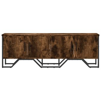 Tv-meubel 122x34x41 cm bewerkt hout gerookt eikenkleurig 4