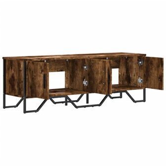 Tv-meubel 122x34x41 cm bewerkt hout gerookt eikenkleurig 7