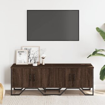 Tv-meubel 122x34x41 cm bewerkt hout bruin eikenkleurig 3