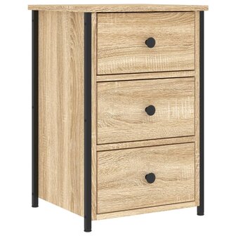 Nachtkastjes 2 st 40x36x60 cm bewerkt hout sonoma eikenkleurig 5