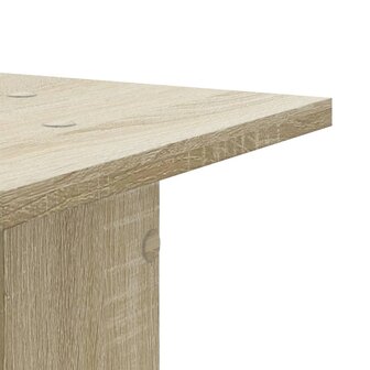 Plantenstandaards 2 st 30x30x80 cm bewerkt hout sonoma eiken 8