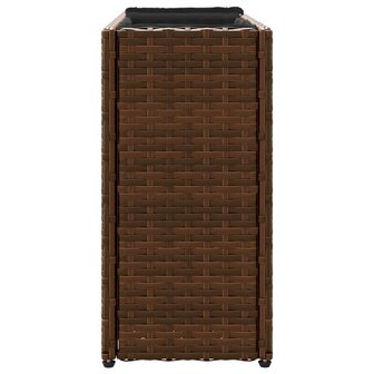 Plantenbakken met 2 potten 2 st 90x20x40 cm poly rattan bruin 7